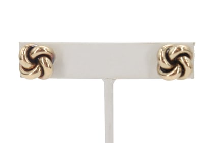Pair of Tested 14k Gold Earrings - Gross 6.9 g.