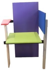 Gerrit Reitveld (1888-1964) Dutch, Iconic De Stijl Minimalist Berlin Chair - AS IS