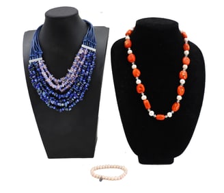(2) Necklaces And A Bracelet