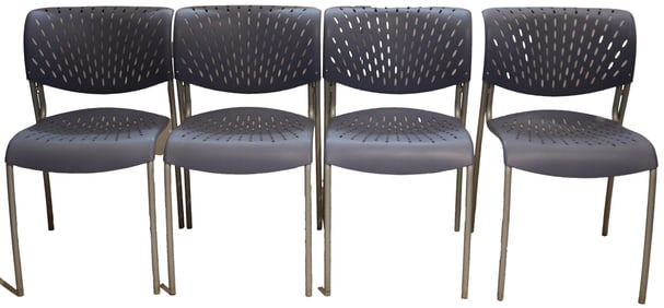 (4) Modern Izzy Hannah Stacking Side Chairs