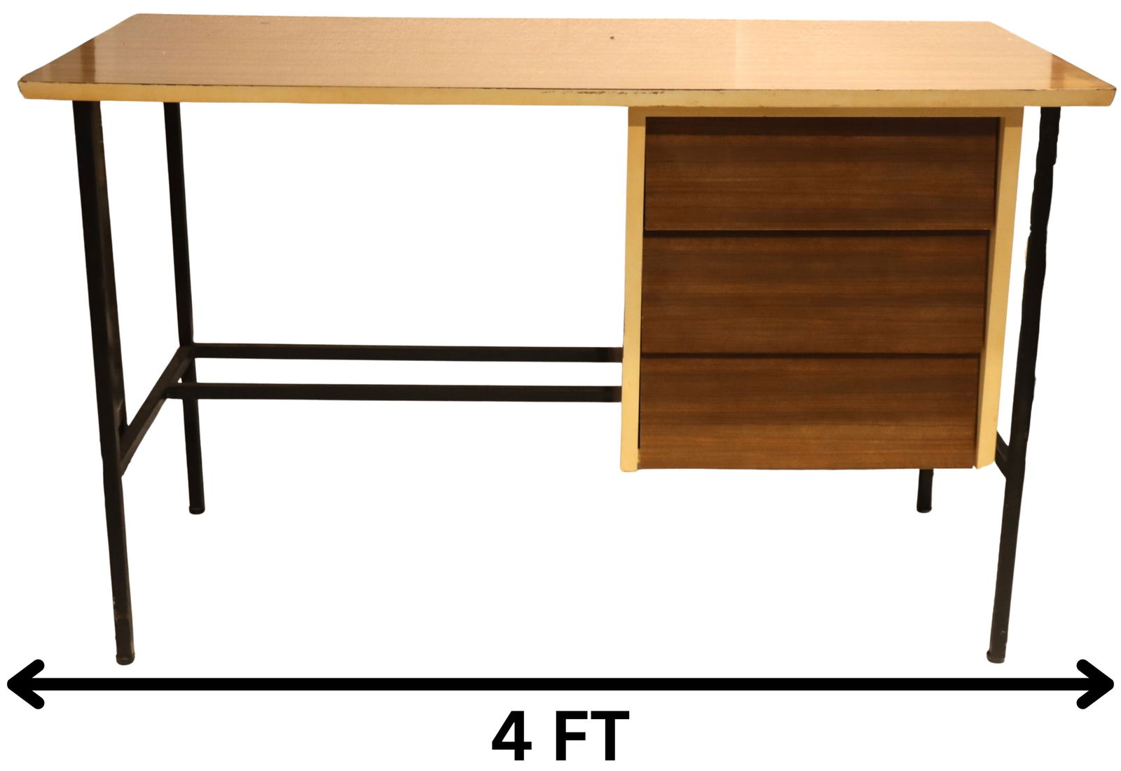 Mid-Century Wood and Metal Desk (1 of 11)