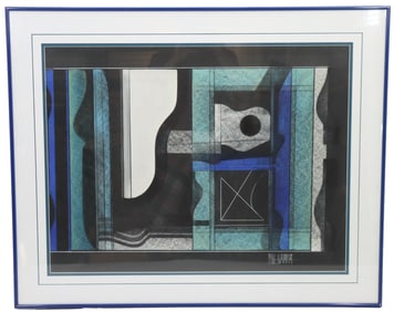 Paul Nabb (1908-1989) American, Original Framed Drawing on Paper Dated 1969