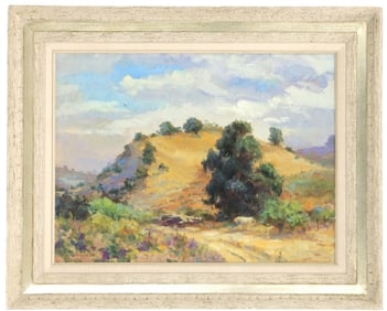 Pam Della (1927-2025) American, Oil on Canvas, "Martinez Winery"
