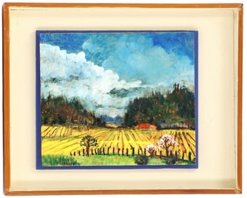 William Cloer (20th Century) American, Oil on Masonite California Vineyard Scene