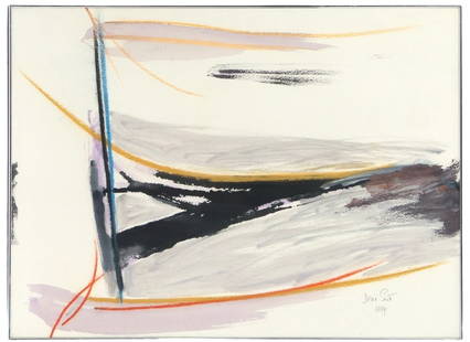 Dewi Tudor (Born 1956) British Italian, Mixed Media on Paper: Dewi Tudor (Born&nbsp;1956) British Italian, Mixed Media on Paper. Signed and dated lower right.&nbsp; Condition as pictured. Overall Size: 30 x 22 1/2 in. Sight Size: 29 1/2 x 22 in. Tudor studied at