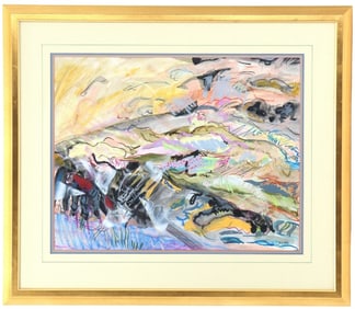 Signed 1992 Abstract Mixed Painting