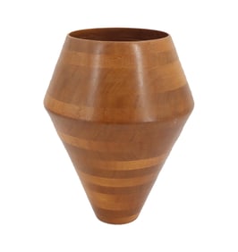Australian Modern Signed and Dated Turned Wooden Vase