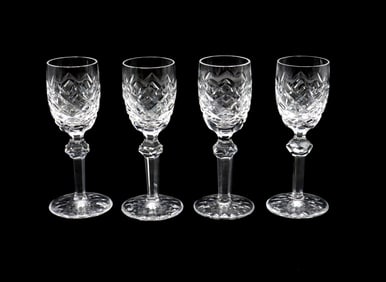 (4) Waterford Crystal Powerscourt Sherry or Cordial Glasses