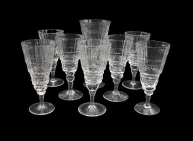 (7) Rosenthal Wine Glasses and (1) Rosenthal Water Glass