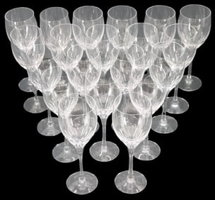 (20) Matching Swedish Orrefors Prelude Claret Wine Glasses