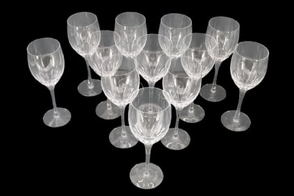 (12) Swedish Orrefors Glass Prelude Oversized Water Goblets