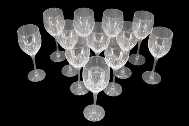 (12) Swedish Orrefors Glass Prelude Oversized Water Goblets (1 of 12)
