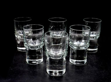 Timo Sarpaneva (1926-2006) Finnish, (6) Mid Century Modern Drinking Glasses