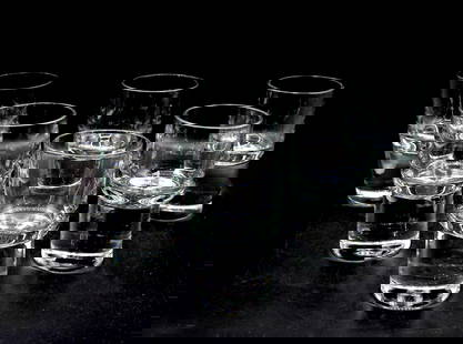 Timo Sarpaneva (1926-2006) Finnish, (6) Mid Century Modern Drinking Glasses: Timo Sarpaneva (1926-2006) Finnish, (6) Mid Century Modern Drinking Glasses. All matching, designed to fit together for ease of transport and storage.&nbsp; Condition: Minor imperfections within some
