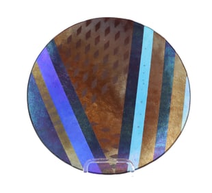 Kurt McVay 20th/21st Century American, Iridescent Fused Glass Charger