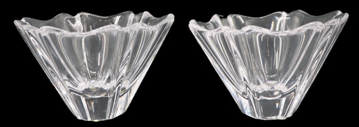 Pair of Commemorative 1995 Orrefors Glass Bowls