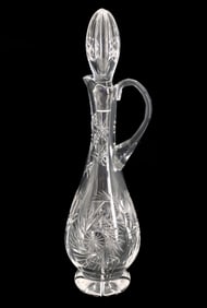 Vintage East German Imperlux Cut Crystal Decanter with Stopper