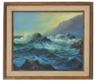 Oil on Board Impressionist Seascape