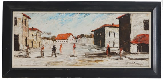 Homer Costello (1899-1977) American, Oil on Canvas Street Scene