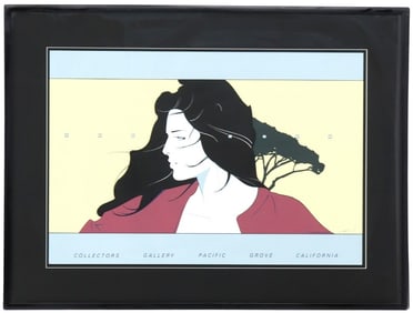 Patrick Nagel (1945-1984), American 1982 Serigraph "Collector's Gallery, Pacific Grove, California"