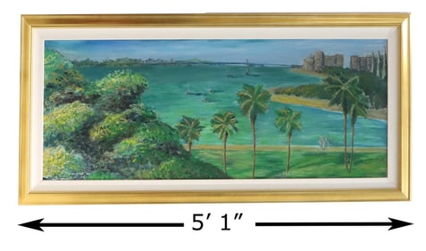 Signed Patterson (20th Century) American, Oil on Canvas Panoramic Landscape