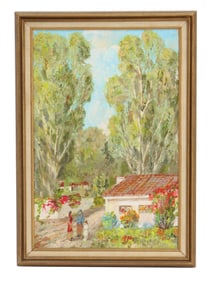 Harlan Lizer (1910-2003) American, Signed Vertical Oil on Canvas