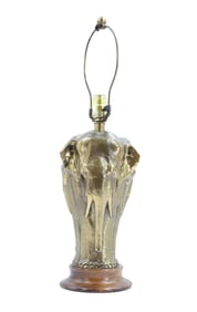 Frederick Cooper Tyndale Triple Elephant Brass Lamp