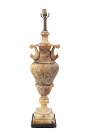 Elegant Urn Form Alabaster Table Lamp
