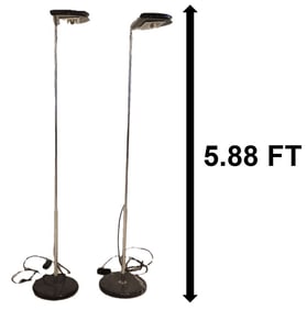 Bruno Gecchelin (Born 1939) Italian, (2) "Mezzaluna" Floor Lamps
