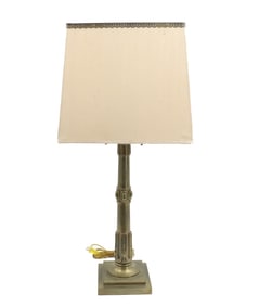 Art Nouveau Brass Table Lamp