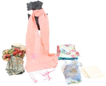 (7) Vintage Patterned Scarves