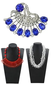 (2) Necklaces and (1) Brooch