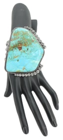 Native American Sterling Silver & Turquoise Cuff - Gross 4.770 ozt.