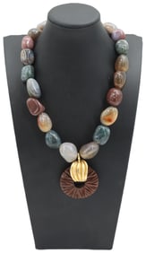 St Laurent Agate Stone Necklace