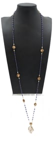 Gold Plated and Baroque Pearl Necklace