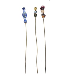 (3) Decorative Hat Pins