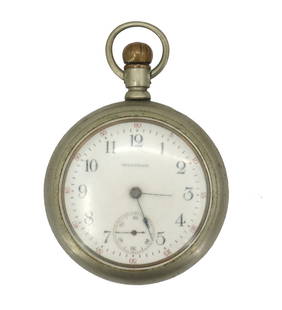 Antique Waltham Pocket Watch AS IS: Antique Waltham Pocket Watch AS IS. Condition as pictured. Size: 2 1/4 x 3 1/4 x 1 in. Waltham was the first American watch company. It began in 1852 and operated till 1957. It