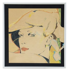 Patrick Nagel (1945–1984) American, Pin-Up Portrait Print