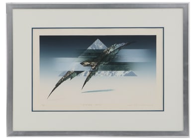 Nishikawa Yoichiro (Born 1959) Japanese, "Mirage" Abstract Lithograph