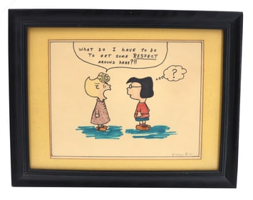 R. Sikma (20th Century) American, Ink and Marker Peanuts Illustration