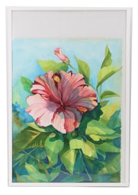 Ceci Kualty (20th Century) Watercolor on Paper Floral