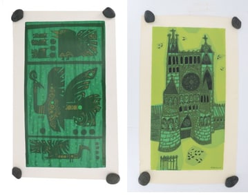 David Weidman (1921-2014) American, Signed 1960s Silkscreen Prints