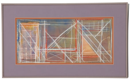 Steven Bradley (20th Century) American, Oil on Canvas Geometric Abstract Art
