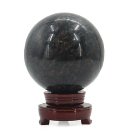 6 1/4 Polished Stone Sphere with Base