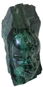 Carved and Polished Malachite in the form of a Woman