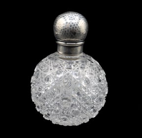 Victorian English Cut Crystal Perfume Bottle