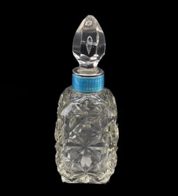 Victorian English Cut Crystal Perfume Bottle