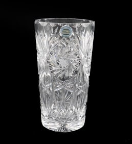 Russian (USSR) Hand-Cut Valentina Lead Crystal Vase