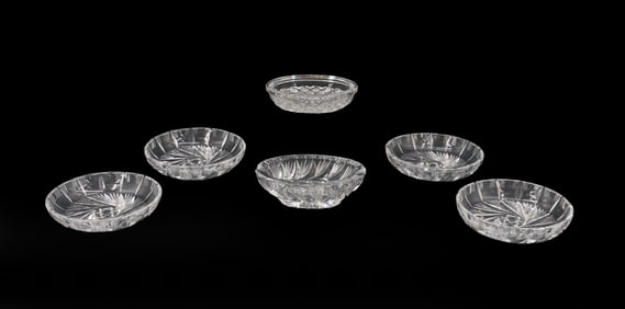 (6) Crystal and Cut Glass Shallow Bowls