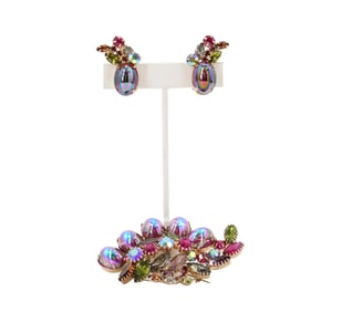 (3) Signed Hattie Carnegie Costume Jewelry Pieces